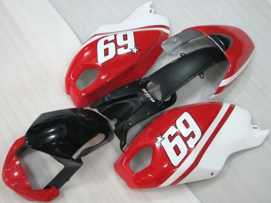 2008-2012 Black Red White 69 Ducati Monster 696 Moto Fairings for Sale