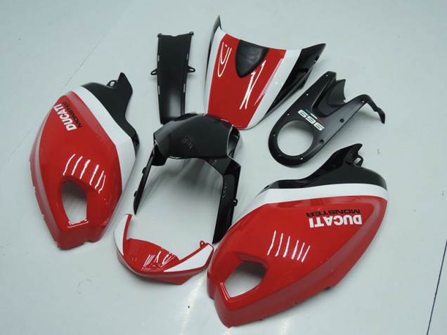 2008-2012 Black Red Monster Ducati Monster 696 Motorcycle Fairing Kits for Sale 2008-2012 Black Red Monster Ducati Monster 696 Motorcycle Fairing Kits for Sale