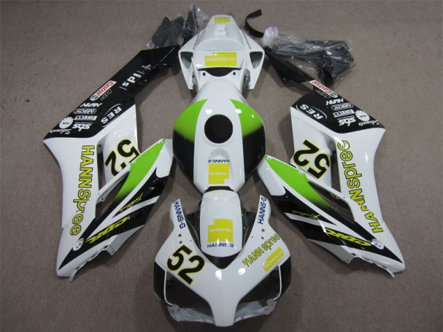 2004-2005 White Green Hannspree 52 Honda CBR1000RR Replacement Motorcycle Fairings for Sale