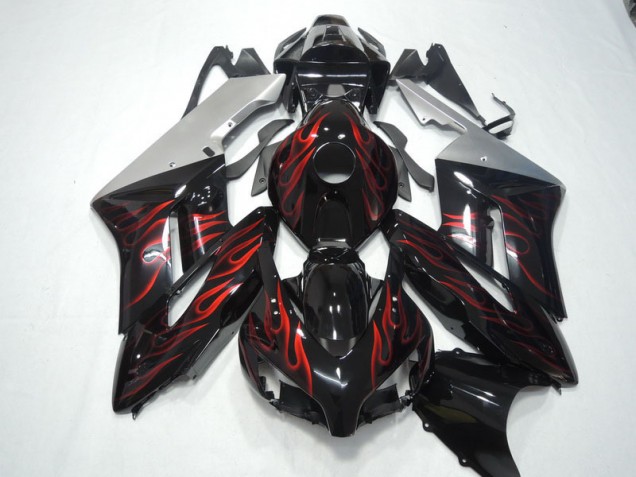 2004-2005 Black Red Flame Honda CBR1000RR Motorbike Fairing for Sale 2004-2005 Black Red Flame Honda CBR1000RR Motorbike Fairing for Sale