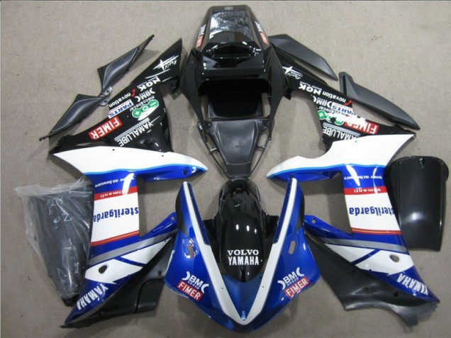 2004-2005 Black White Blue Sterilgarda Volvo Honda CBR1000RR Motorcycle Fairings Kit for Sale 2004-2005 Black White Blue Sterilgarda Volvo Honda CBR1000RR Motorcycle Fairings Kit for Sale