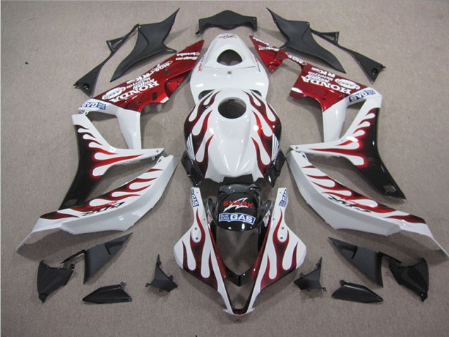 2004-2005 White Red Flame SHARK Honda CBR1000RR Motorbike Fairing for Sale