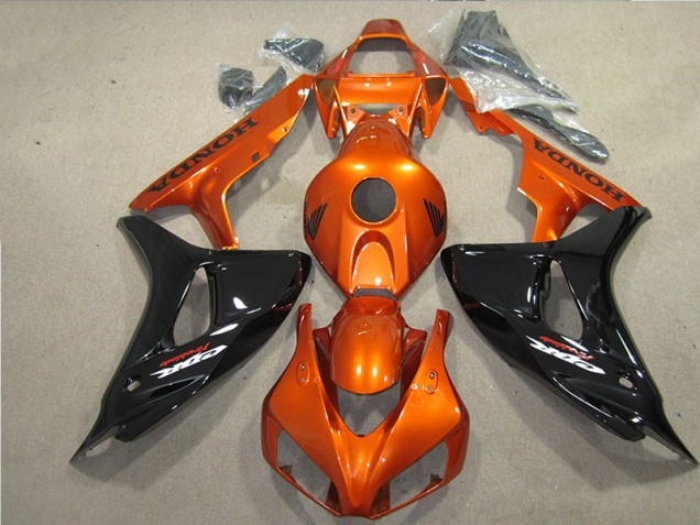 2006-2007 Black Orange Fireblade Honda CBR1000RR Motorbike Fairing for Sale