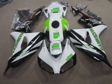 2006-2007 White Green Hannspree Honda CBR1000RR Motorcycle Fairing for Sale