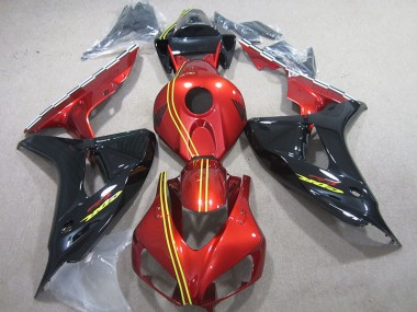 2006-2007 Black Red Yellow Honda CBR1000RR Motorcycle Fairing Kit for Sale