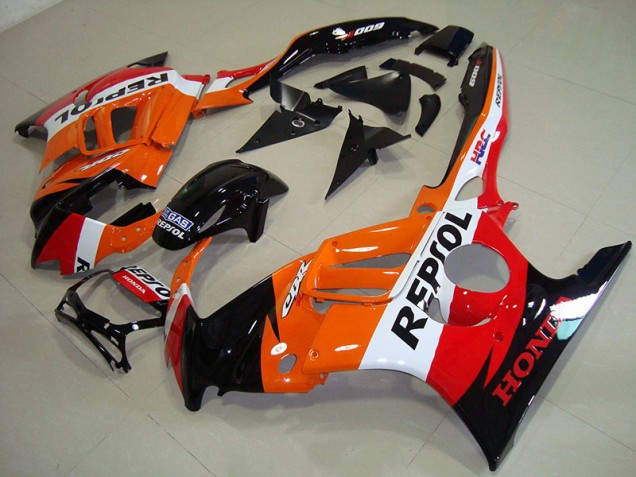1995-1998 Black Orange Repsol Honda CBR600 F3 Replacement Fairings for Sale 1995-1998 Black Orange Repsol Honda CBR600 F3 Replacement Fairings for Sale