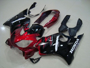 2004-2007 Black Red Honda CBR600 F4i Motorcycle Fairing Kit for Sale