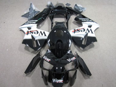 2003-2004 West White Black Honda CBR600RR Motorbike Fairings for Sale