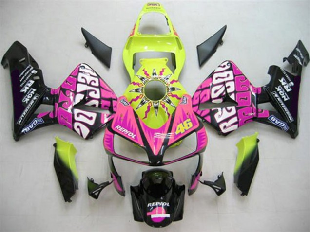 2003-2004 Valentino Rossi Honda CBR600RR Motorbike Fairing Kits for Sale 2003-2004 Valentino Rossi Honda CBR600RR Motorbike Fairing Kits for Sale