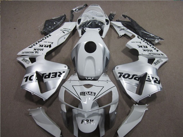 2005-2006 White Black Repsol Honda CBR600RR Motorcyle Fairings for Sale 2005-2006 White Black Repsol Honda CBR600RR Motorcyle Fairings for Sale