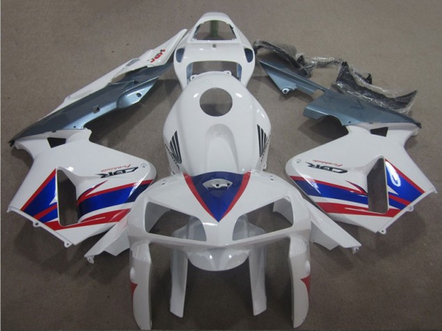 2005-2006 White Blue Red Honda CBR600RR Motorcycle Fairing for Sale
