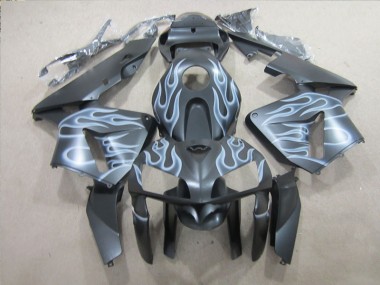 2005-2006 Black Silver Flame Honda CBR600RR Replacement Motorcycle Fairings for Sale