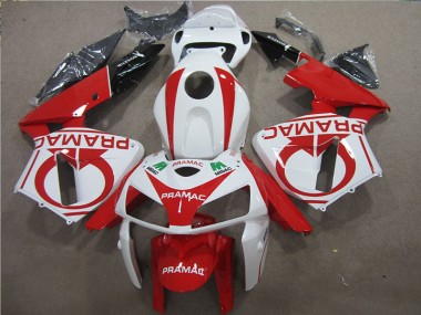 2005-2006 Red White PRAMAC Honda CBR600RR Bike Fairing Kit for Sale