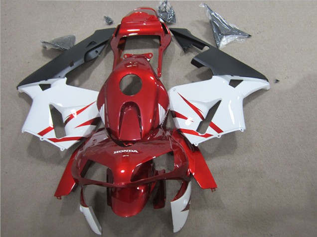 2005-2006 Red White Honda CBR600RR Motorcycle Fairings for Sale 2005-2006 Red White Honda CBR600RR Motorcycle Fairings for Sale