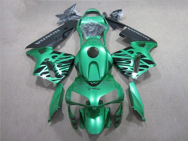 2005-2006 Green Black Honda CBR600RR Motorcycle Fairings Kit for Sale