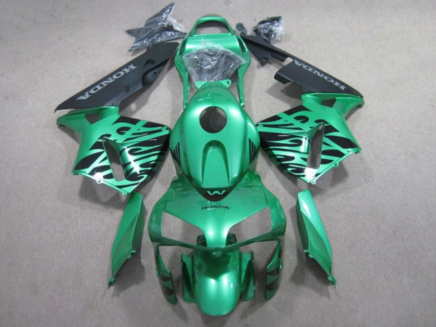 2007-2008 Green Black Honda CBR600RR Motorcycle Fairings Kit for Sale 2007-2008 Green Black Honda CBR600RR Motorcycle Fairings Kit for Sale