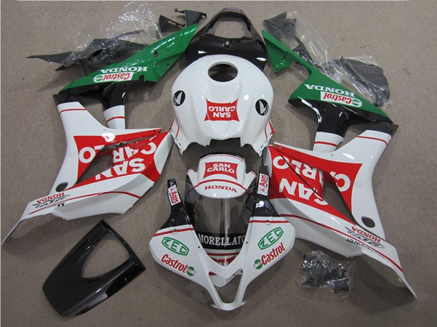 2007-2008 Red White San Carlo Honda CBR600RR Motorbike Fairing for Sale 2007-2008 Red White San Carlo Honda CBR600RR Motorbike Fairing for Sale