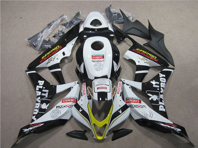 2007-2008 Black Red White DENSO Honda CBR600RR Replacement Motorcycle Fairings for Sale
