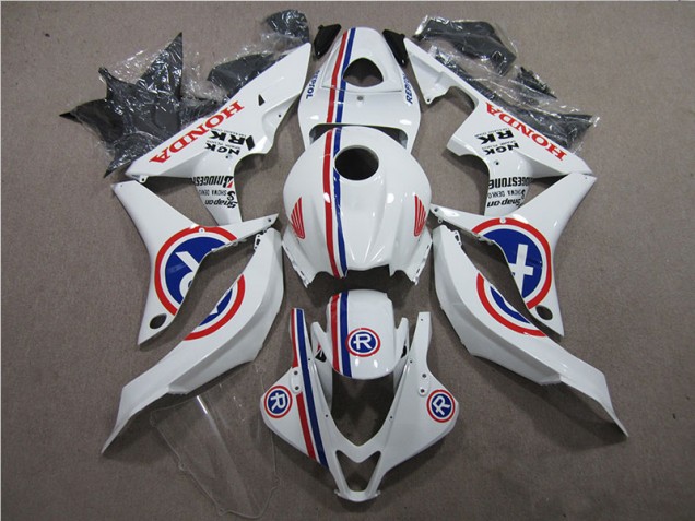 2007-2008 White R Honda CBR600RR Motorcycle Fairings Kits for Sale 2007-2008 White R Honda CBR600RR Motorcycle Fairings Kits for Sale