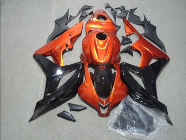 2007-2008 Orange Black Honda CBR600RR Motorbike Fairing for Sale
