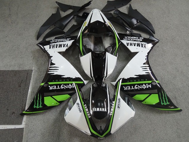 2007-2008 Black White Monster Pizzoli Honda CBR600RR Motorcycle Fairings for Sale