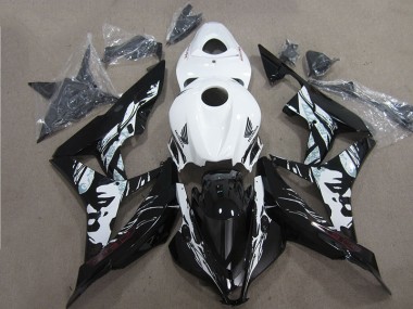 2007-2008 Black White Honda CBR600RR Motorcycle Fairings for Sale