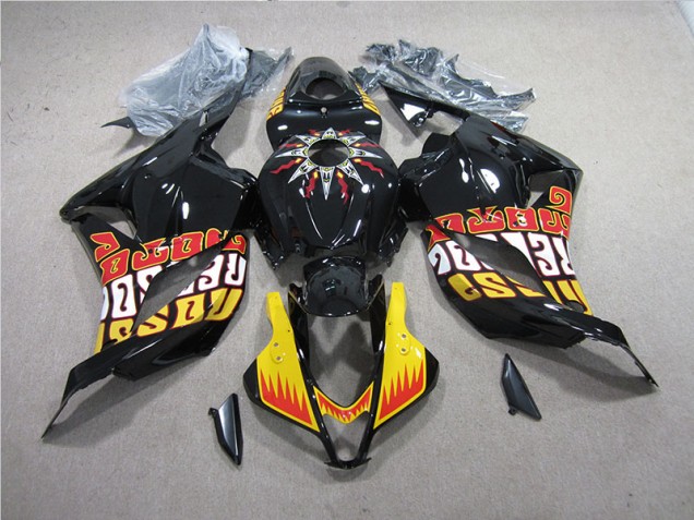 2009-2012 Black Yellow Honda CBR600RR Replacement Motorcycle Fairings for Sale 2009-2012 Black Yellow Honda CBR600RR Replacement Motorcycle Fairings for Sale