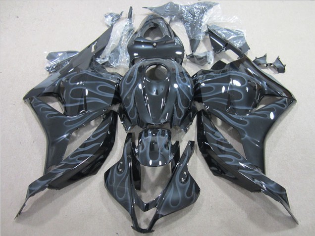 2009-2012 Black Silver Flame Honda CBR600RR Motorcycle Fairings for Sale 2009-2012 Black Silver Flame Honda CBR600RR Motorcycle Fairings for Sale