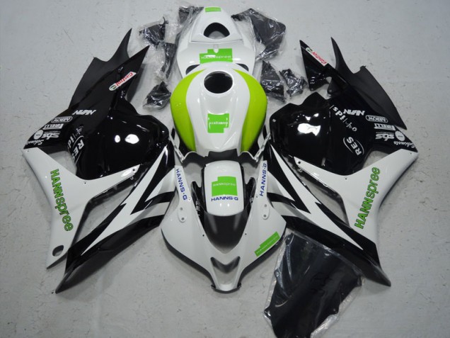2009-2012 Black White Green Hannspree Honda CBR600RR Motorcycle Fairing Kit for Sale 2009-2012 Black White Green Hannspree Honda CBR600RR Motorcycle Fairing Kit for Sale