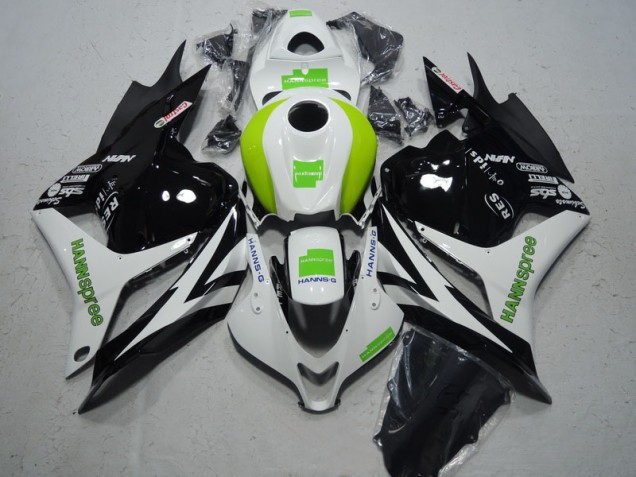 2009-2012 Black White Green Hannspree Honda CBR600RR Moto Fairings for Sale 2009-2012 Black White Green Hannspree Honda CBR600RR Moto Fairings for Sale
