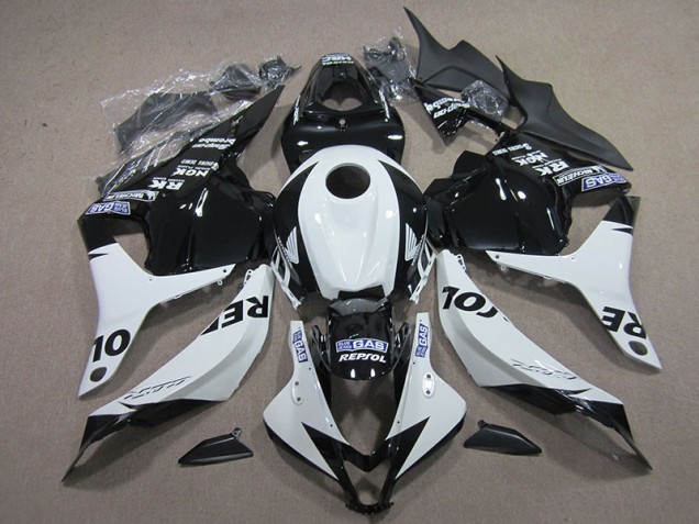 2009-2012 Black White Repsol Honda CBR600RR Motorcycle Replacement Fairings for Sale 2009-2012 Black White Repsol Honda CBR600RR Motorcycle Replacement Fairings for Sale