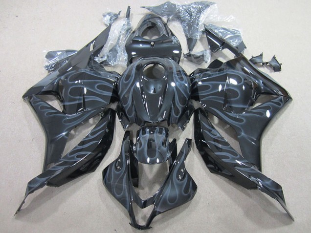 2009-2012 Black Silver Flame Honda CBR600RR Motor Fairings for Sale 2009-2012 Black Silver Flame Honda CBR600RR Motor Fairings for Sale