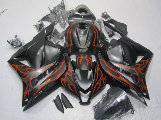 2009-2012 Black Orange Flame Honda CBR600RR Motorcylce Fairings for Sale 2009-2012 Black Orange Flame Honda CBR600RR Motorcylce Fairings for Sale