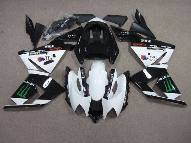 2003-2005 Black White Monster Kawasaki ZX10R Motorbike Fairing for Sale 2003-2005 Black White Monster Kawasaki ZX10R Motorbike Fairing for Sale