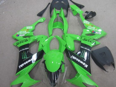 2008-2010 Green Black Monster Kawasaki ZX10R Motor Bike Fairings for Sale
