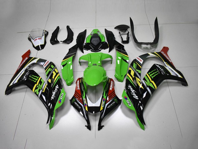 2016-2019 Green Black Red Ninja Monster Kawasaki ZX10R Motorbike Fairings for Sale 2016-2019 Green Black Red Ninja Monster Kawasaki ZX10R Motorbike Fairings for Sale