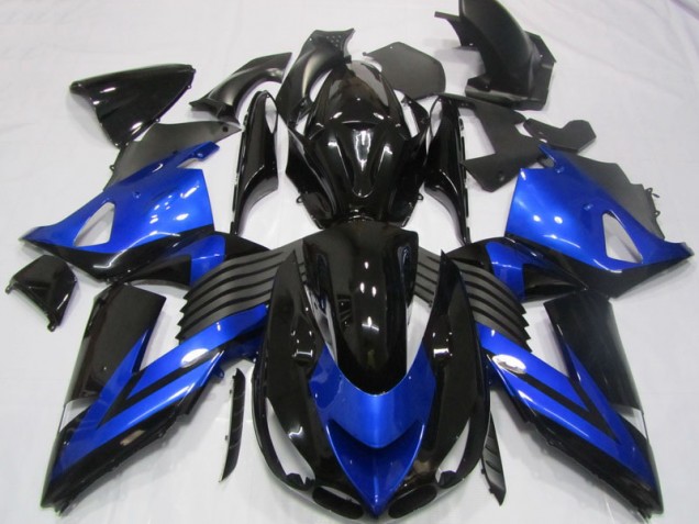 2006-2011 Black Blue Kawasaki ZX14R ZZR1400 Moto Fairings for Sale 2006-2011 Black Blue Kawasaki ZX14R ZZR1400 Moto Fairings for Sale