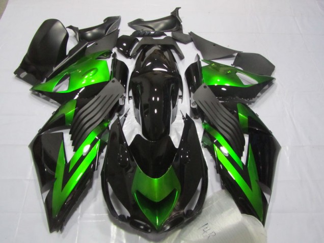 2006-2011 Black Green Kawasaki ZX14R ZZR1400 Motorcycle Fairings for Sale 2006-2011 Black Green Kawasaki ZX14R ZZR1400 Motorcycle Fairings for Sale