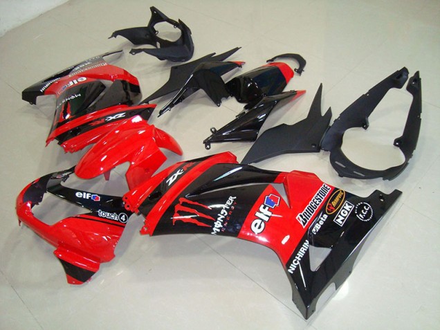 2008-2012 Black Red Monster Kawasaki ZX250R Bike Fairings for Sale 2008-2012 Black Red Monster Kawasaki ZX250R Bike Fairings for Sale