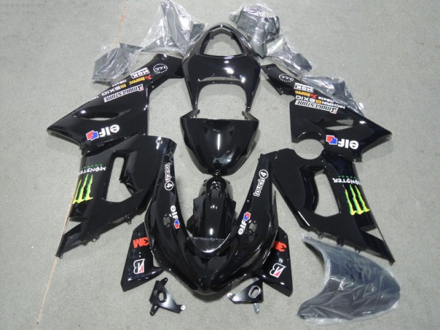 2005-2006 Black 3M Touch4 Monster Kawasaki ZX6R Motor Bike Fairings for Sale 2005-2006 Black 3M Touch4 Monster Kawasaki ZX6R Motor Bike Fairings for Sale