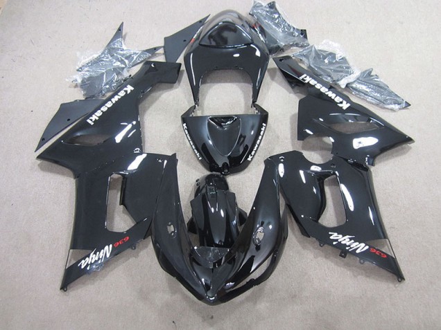 2005-2006 Black Ninja 636 Kawasaki ZX6R Motorcycle Bodywork for Sale