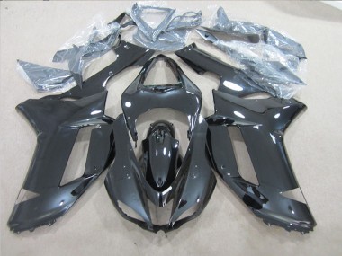2007-2008 Black Kawasaki ZX6R Motorcycle Fairings Kits for Sale