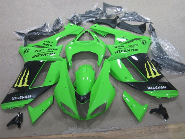 2007-2008 White Blue Ninja Kawasaki ZX6R Motorcycle Fairing for Sale 2007-2008 White Blue Ninja Kawasaki ZX6R Motorcycle Fairing for Sale