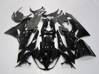 2009-2012 Black Kawasaki ZX6R Motorcycle Fairings for Sale