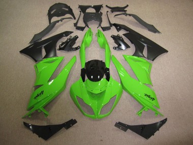 2009-2012 Black Green Kawasaki ZX6R Motorbike Fairing for Sale