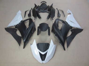 2013-2018 Black White Kawasaki ZX6R Motorcycle Fairings for Sale