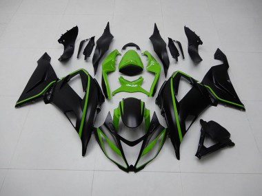 2013-2018 Black Green Kawasaki ZX6R Replacement Motorcycle Fairings for Sale