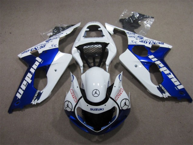 2000-2002 Blue White Jordan Motul Suzuki GSXR1000 Moto Fairings for Sale