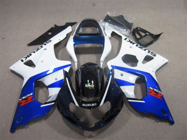 2000-2002 Blue White Suzuki GSXR1000 Motorbike Fairings for Sale 2000-2002 Blue White Suzuki GSXR1000 Motorbike Fairings for Sale