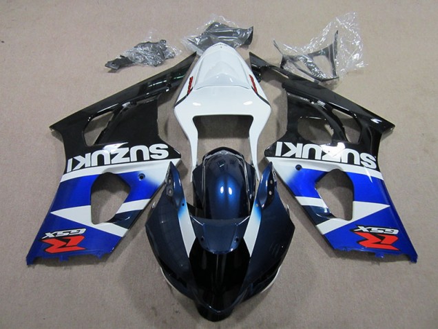 2003-2004 Blue White Decal Suzuki GSXR1000 Bike Fairings for Sale 2003-2004 Blue White Decal Suzuki GSXR1000 Bike Fairings for Sale